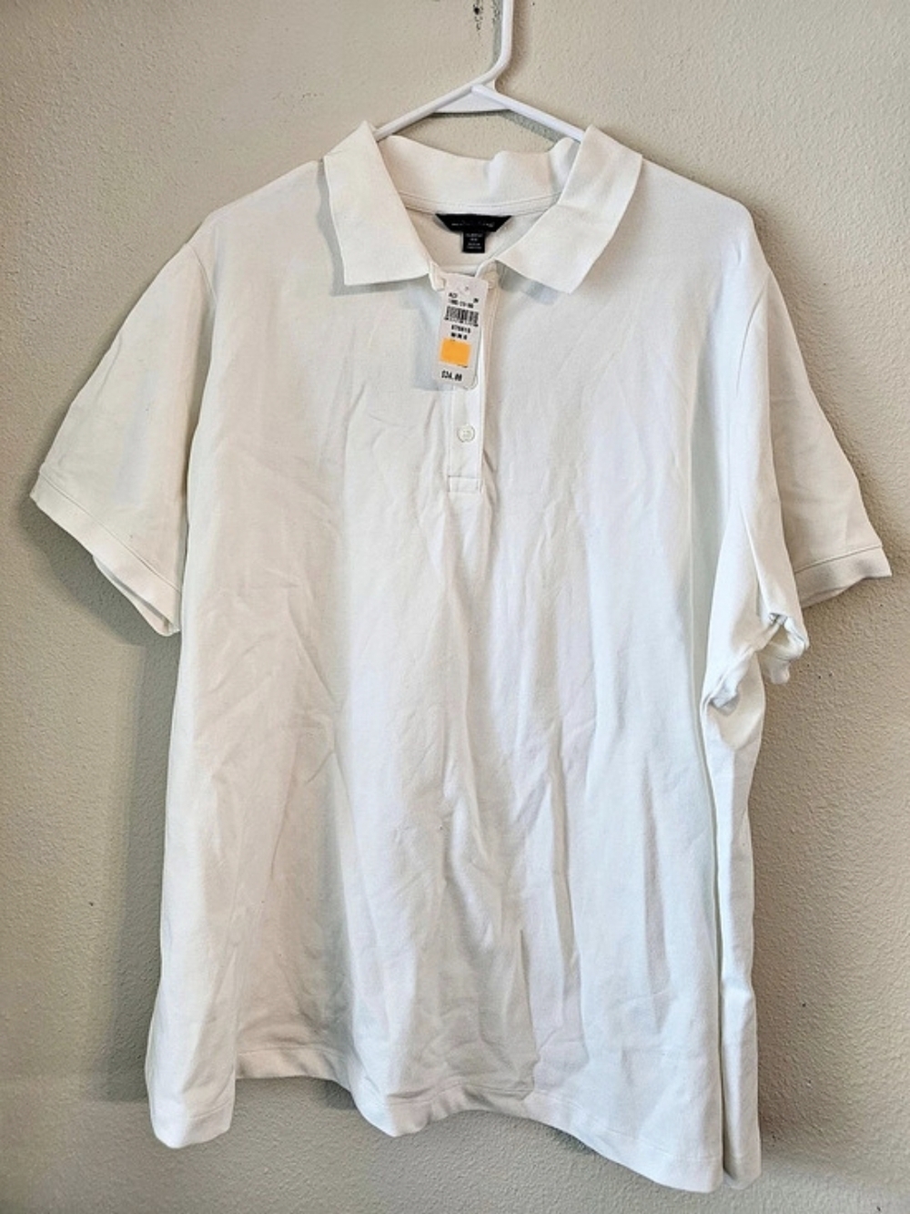 Lands End Polo Shirt in White Size XL NWT